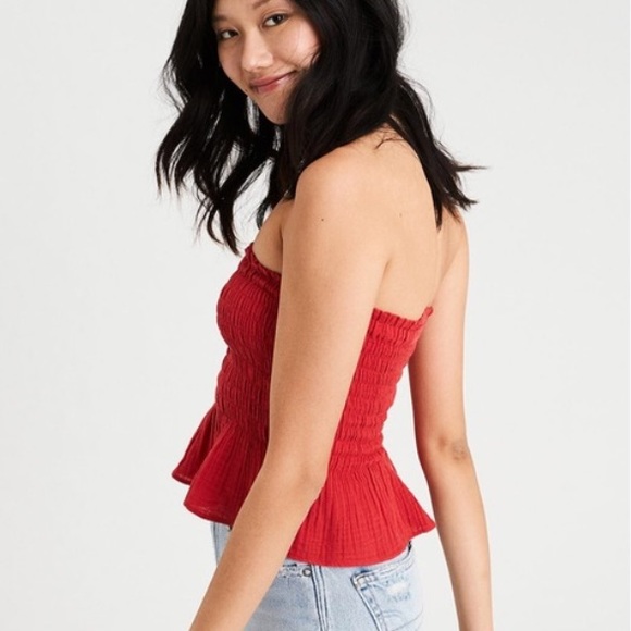American Eagle Outfitters Tops - AEO smocked cropped tube top